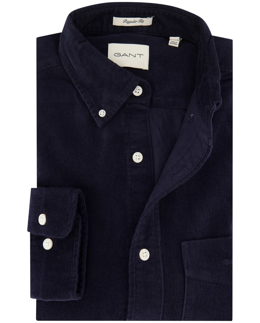 Gant Regular Fit casual overhemd donkerblauw