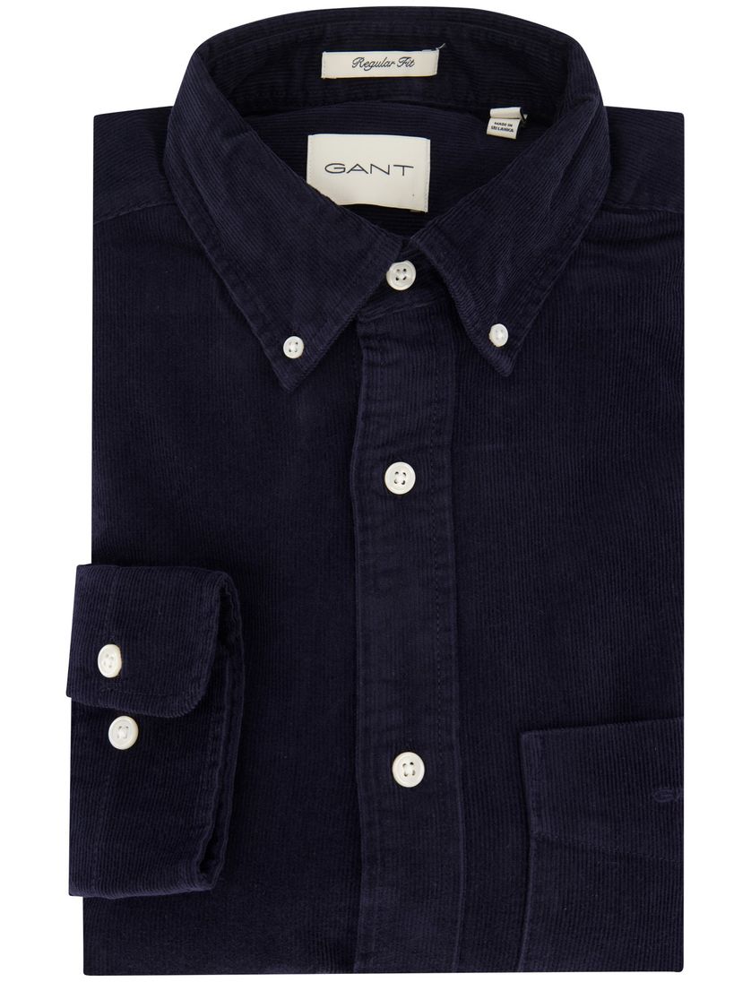casual overhemd Gant Regular Fit donkerblauw