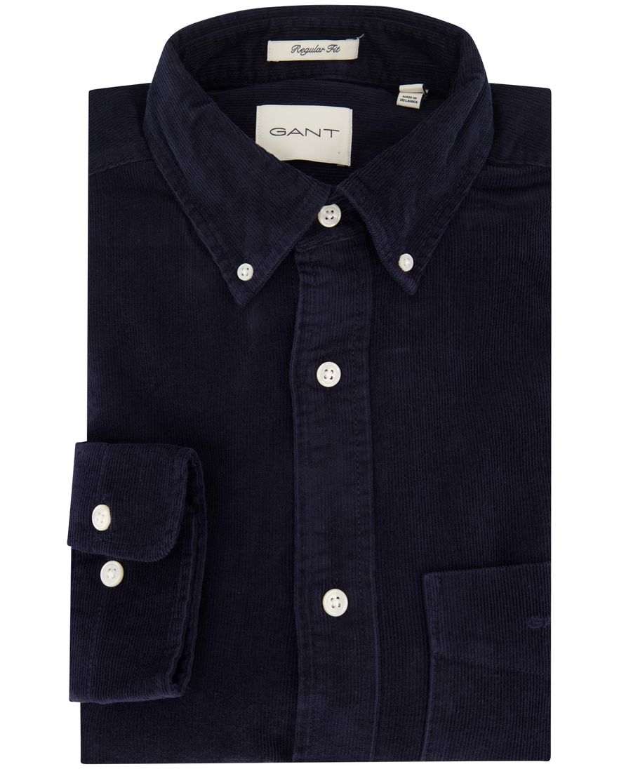 Gant Regular Fit casual overhemd donkerblauw