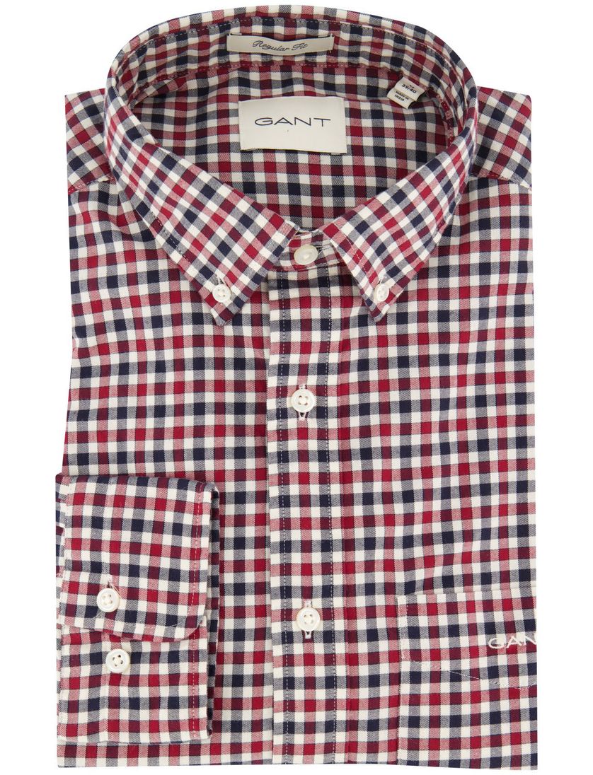 Casual overhemd Gant Regular Fit rood geruit