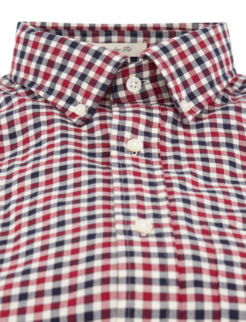 Casual overhemd Gant Regular Fit rood geruit