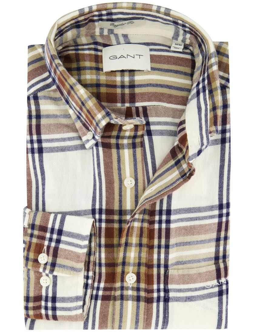 Gant katoenen overhemd bruin