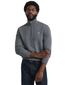 trui Gant grijs effen normale fit katoen half zip