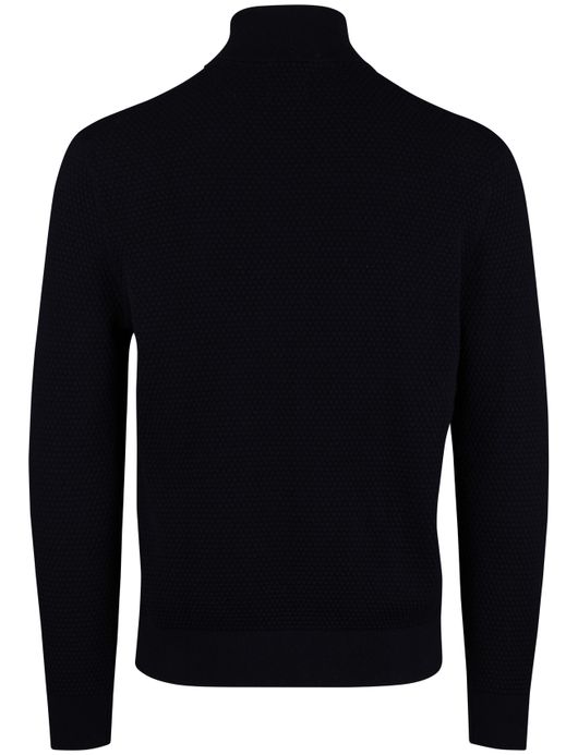 Gant Vest Donkerblauw marinowol textuur katoen