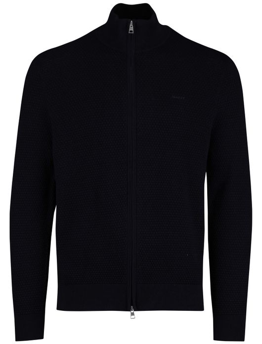 Gant gebreid vest wol donkerblauw