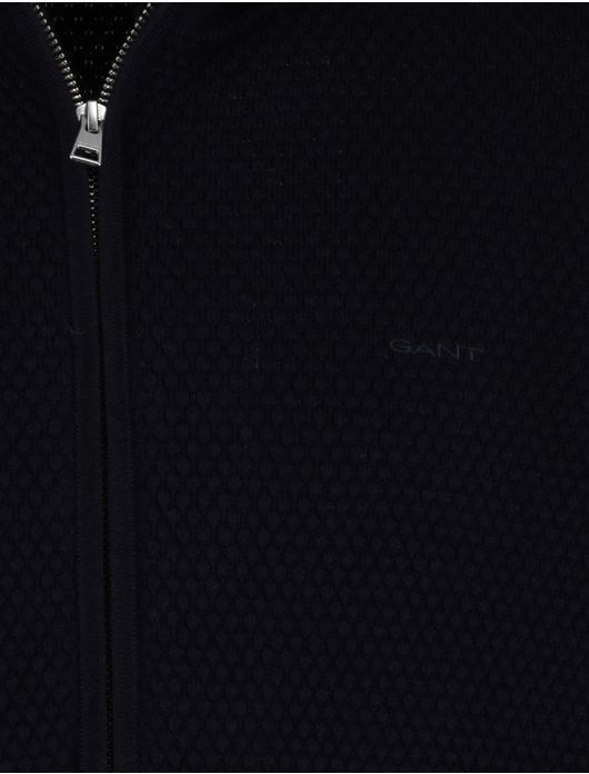 Gant gebreid vest wol donkerblauw