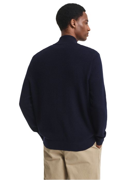 Gant gebreid vest wol donkerblauw