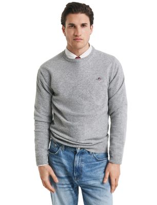 Gant Gant trui rood gemeleerd opstaande kraag