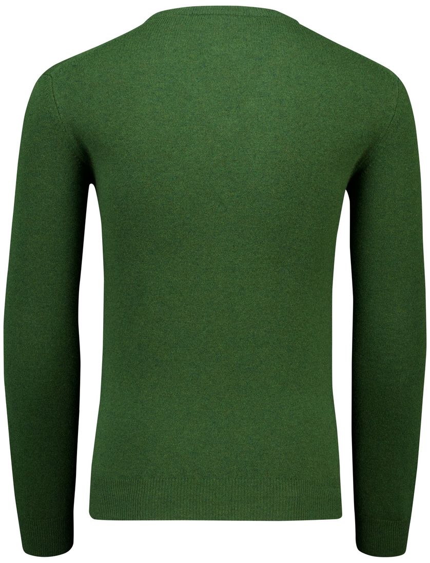 Lamswol V-hals trui Gant groen