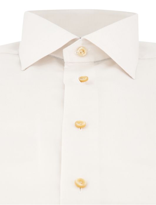 Eton overhemd creme effen Contemporary Fit