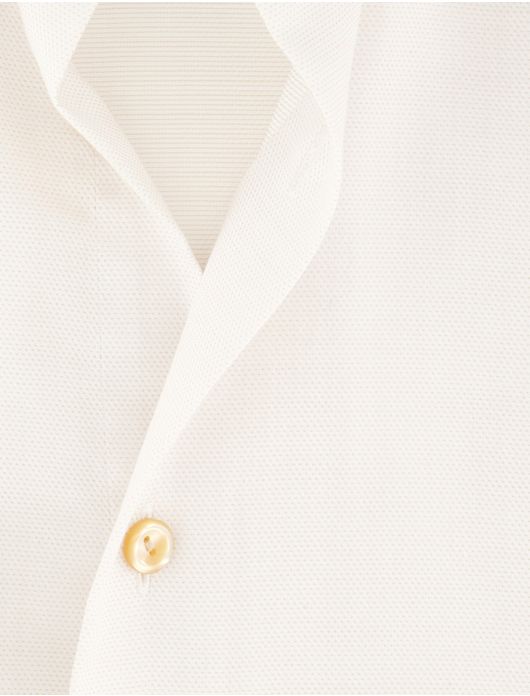 Eton overhemd creme effen Contemporary Fit