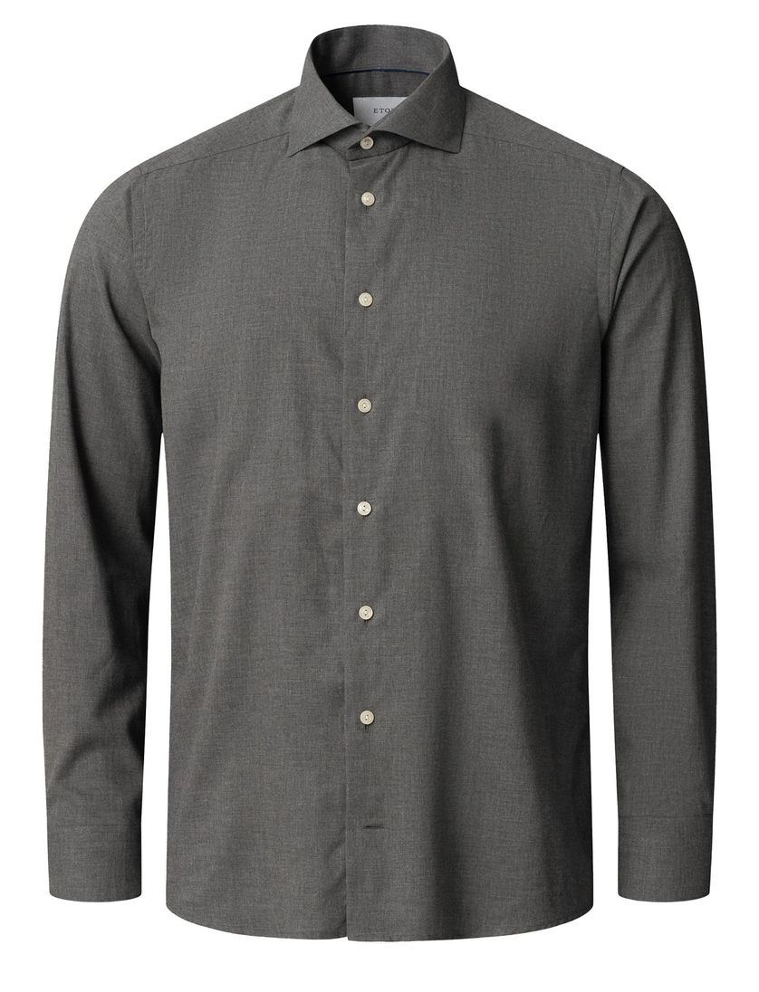 Eton zakelijk overhemd Slim Fit grijs strijkvrij