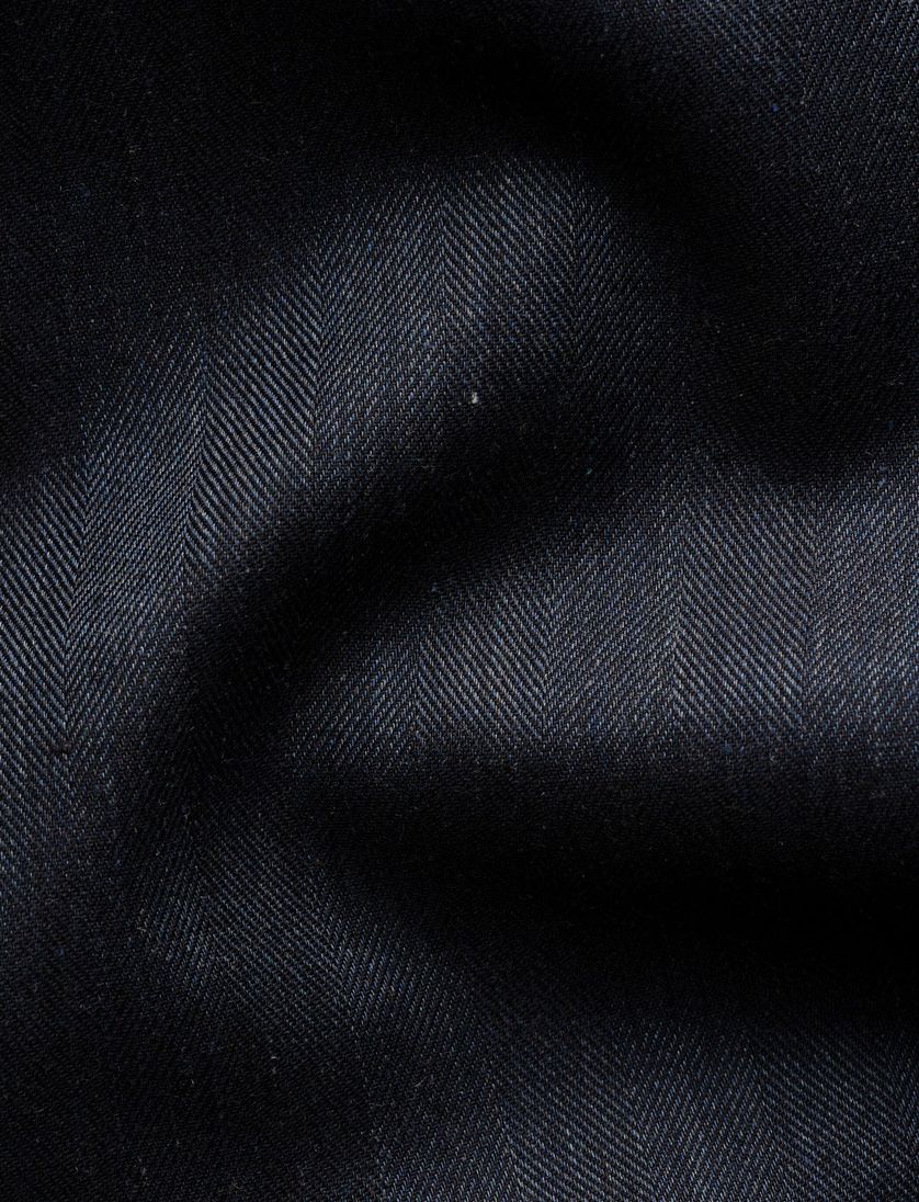 Eton zakelijk overhemd slim fit donkerblauw wide spread boord