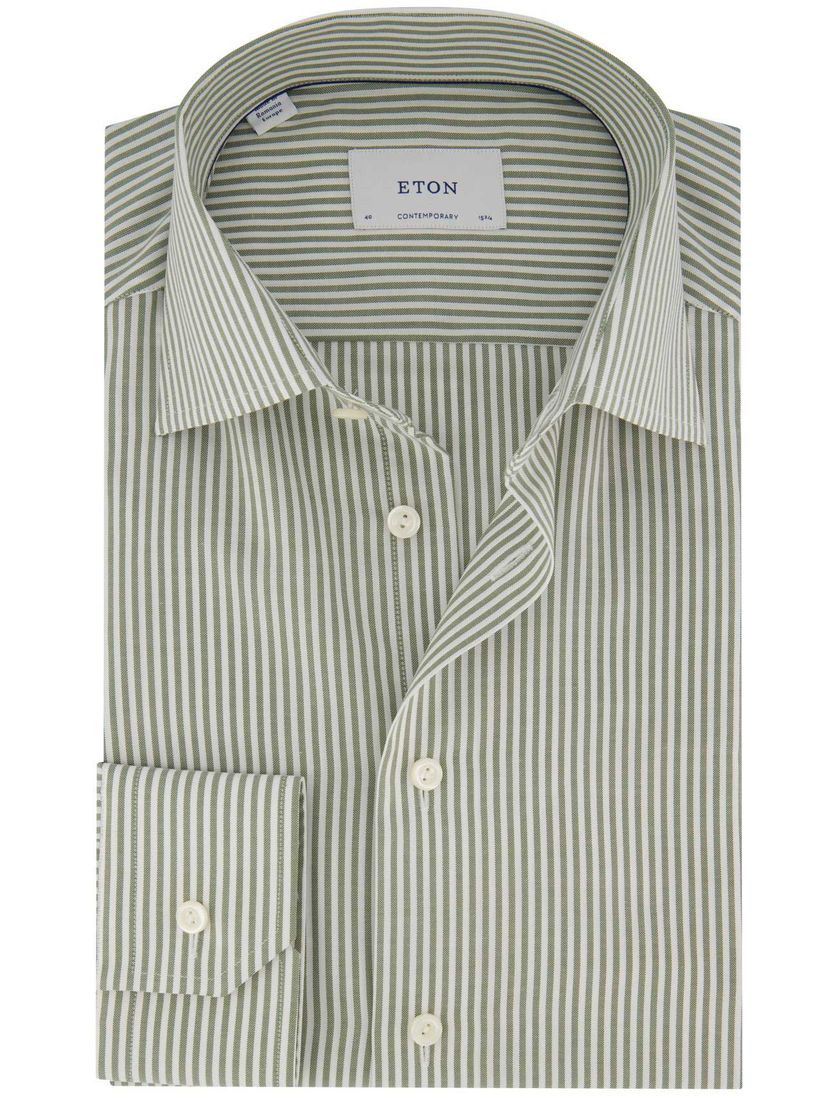 business overhemd Eton Contemporary Fit groen