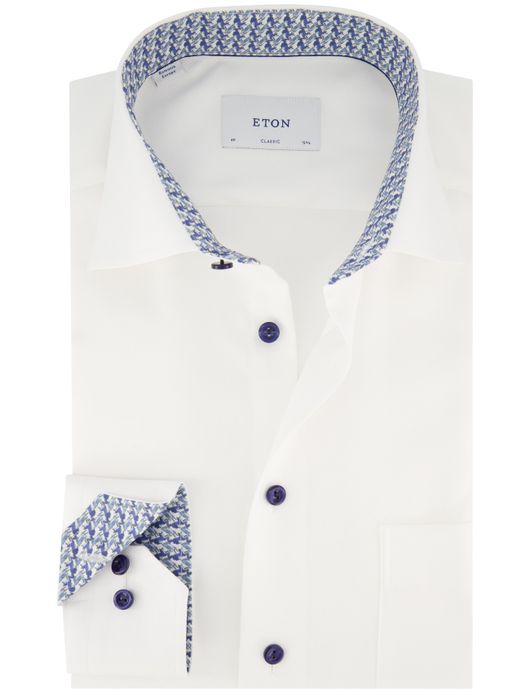 Eton Classic Fit overhemd wit katoen