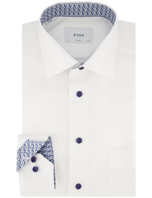 Eton Classic Fit overhemd wit katoen