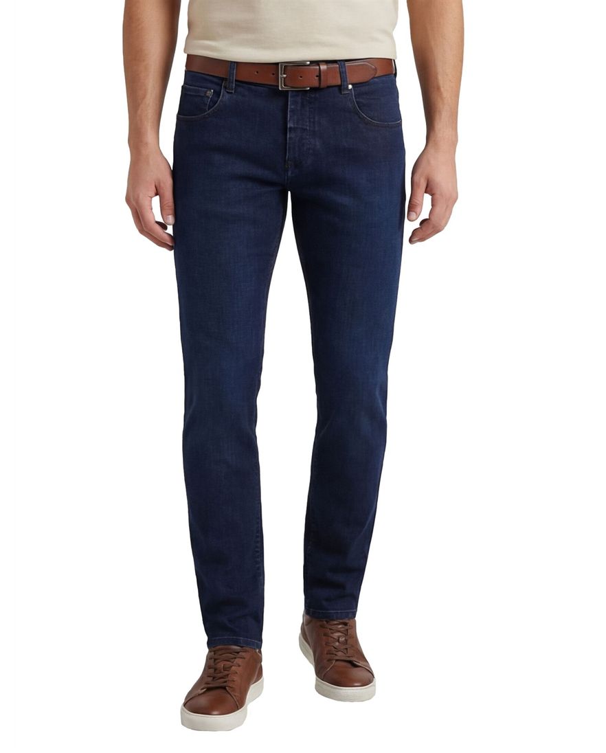 Gardeur saxton denim jeans donkerblauw effen normale fit