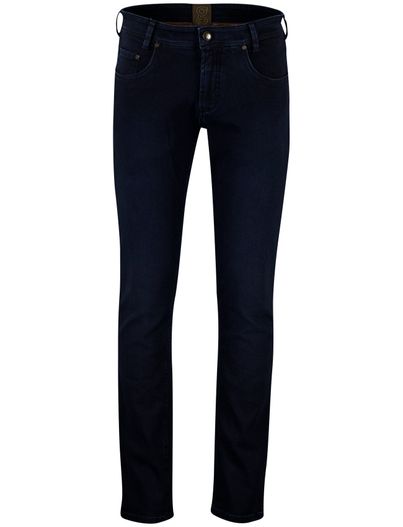 Gardeur denim Gardeur jeans donkerblauw effen normale fit