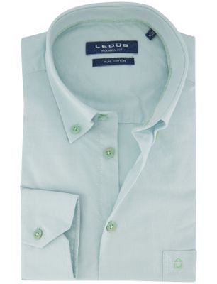 Ledub Lichtgroen overhemd Ledub katoen met borstzak