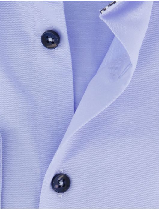 Ledub overhemd modern fit lichtblauw effen katoen