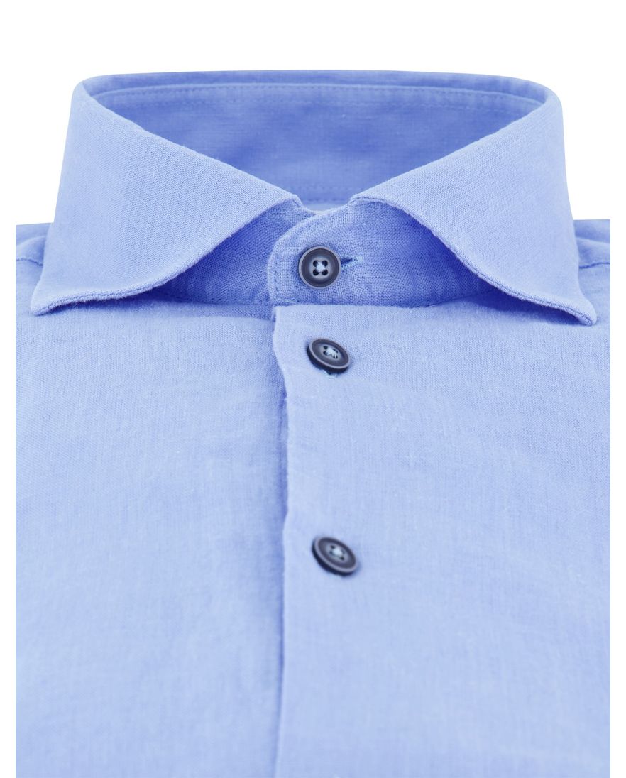 Ledub overhemd modern fit lichtblauw effen