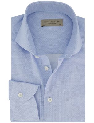 John Miller John Miller tailored fit overhemd blauw geprint