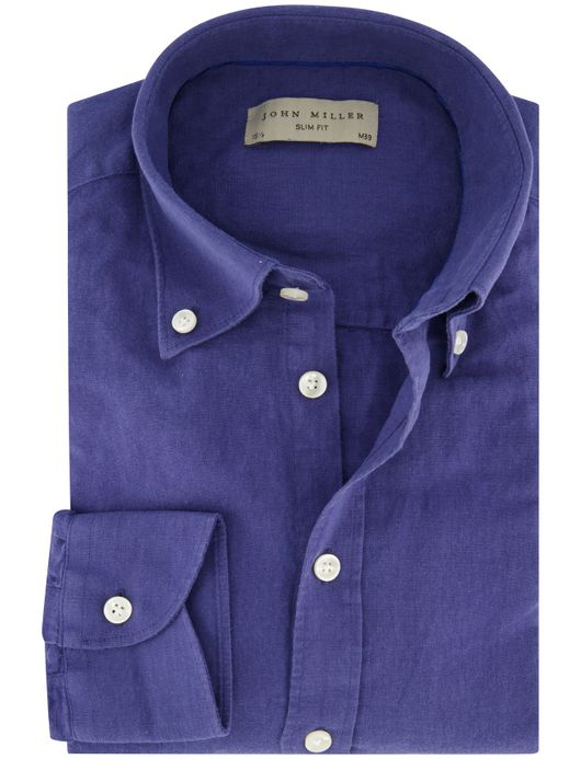 Overhemd John Miller Slim Fit blauw