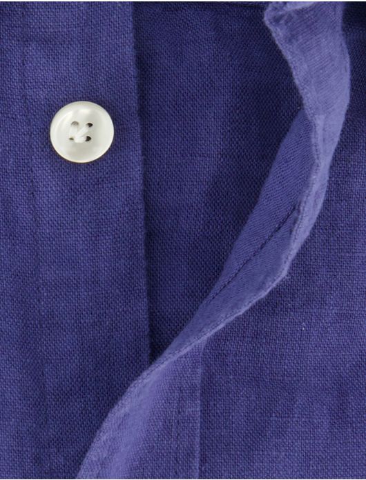 John Miller overhemd linnen blauw