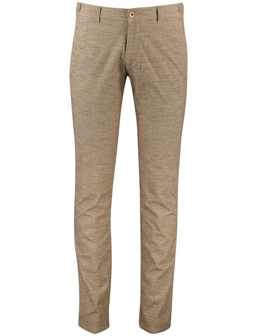 North84 slim fit chino bruin katoen gemêleerd