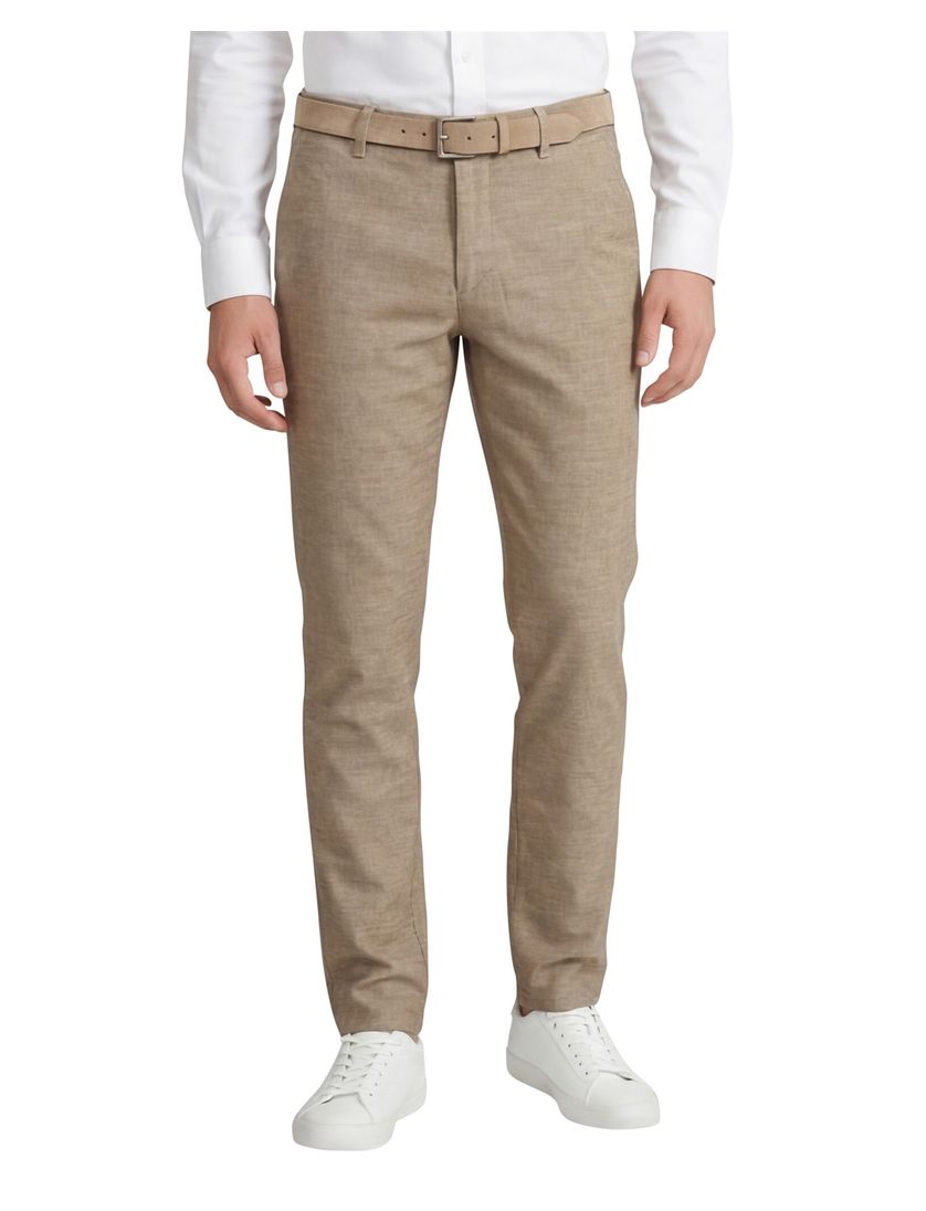 North84 slim fit chino bruin katoen