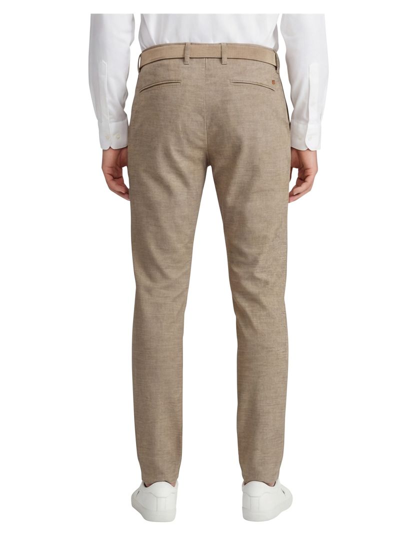 North84 slim fit chino bruin katoen