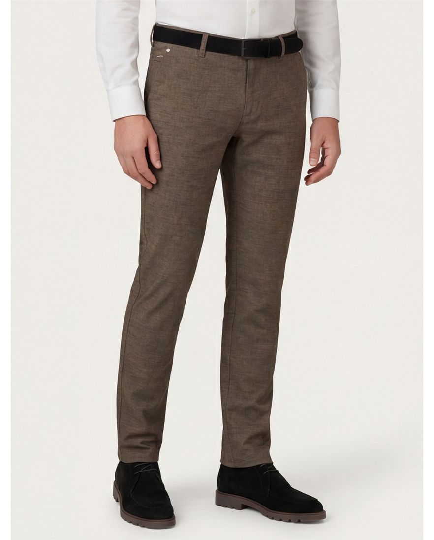 North84 Pantalon chino bruin