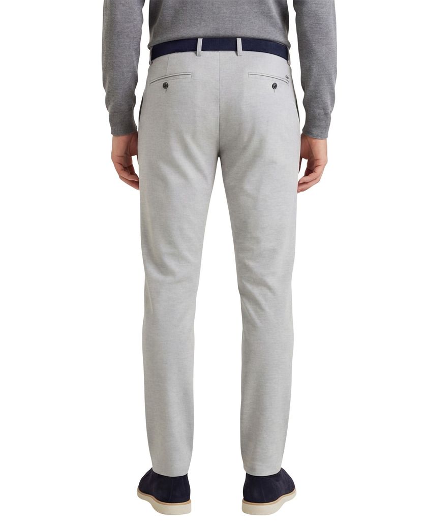 Pantalon chino North84 grijs slim fit effen katoen