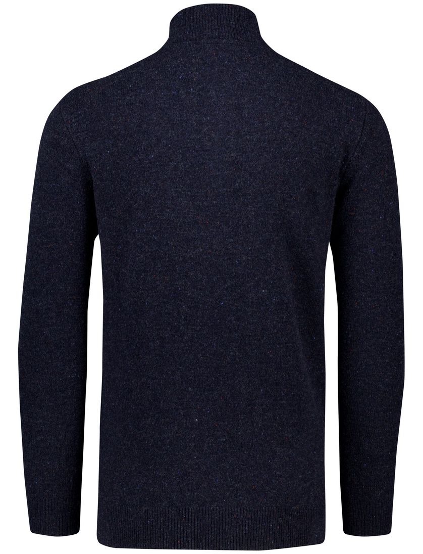 wollen trui Barbour donkerblauw effen normale fit