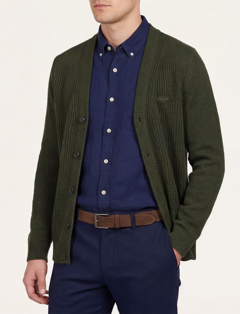 vest Barbour groen