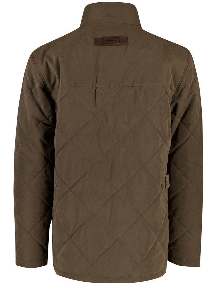 Barbour tussenjas bruin geruit polyester