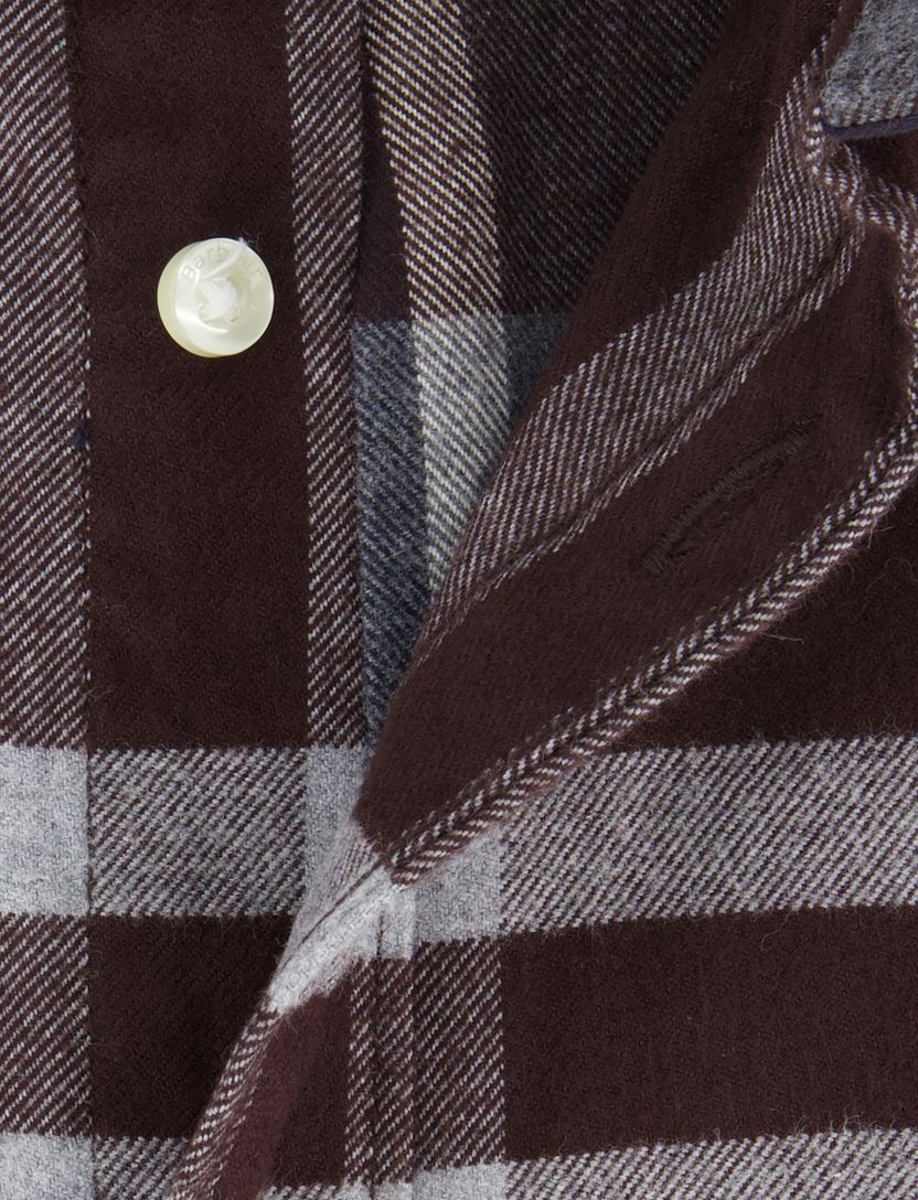 Casual overhemd Barbour tailored fit aubergine button-down boord