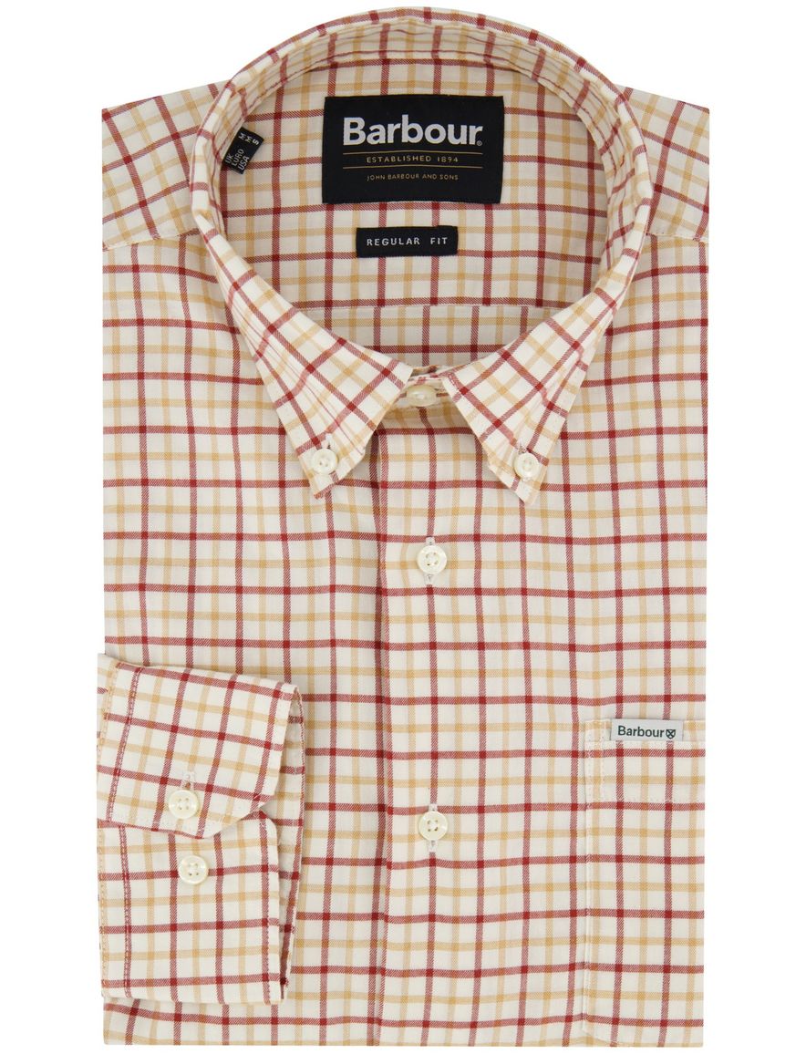 Barbour regular fit casual overhemd rood geruit