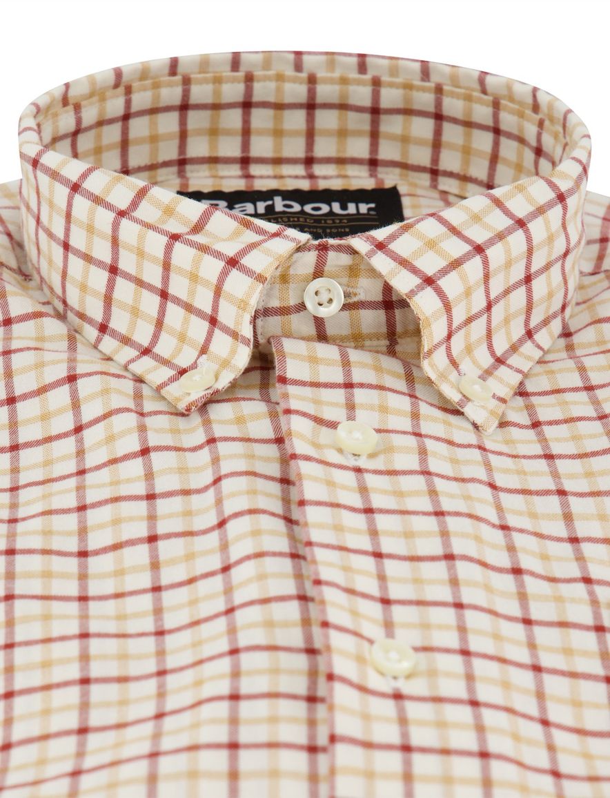 Barbour regular fit casual overhemd rood geruit