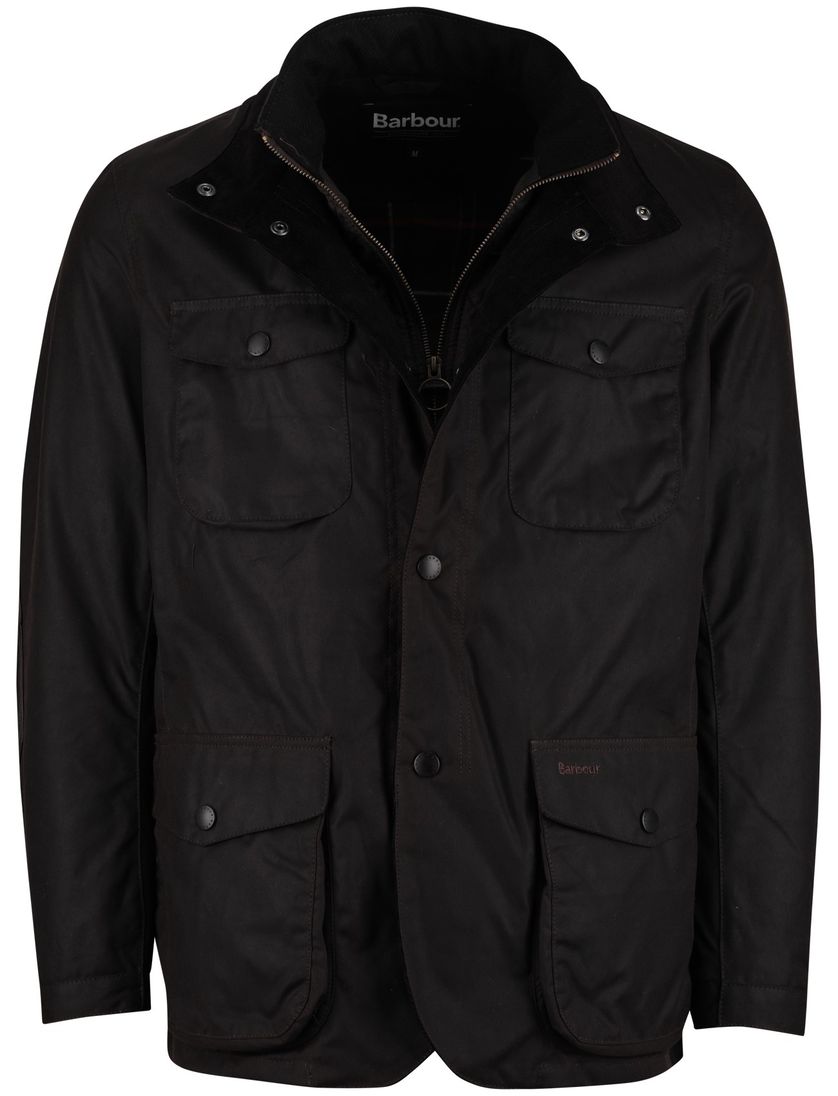 Barbour winterjas normale fit effen bruin