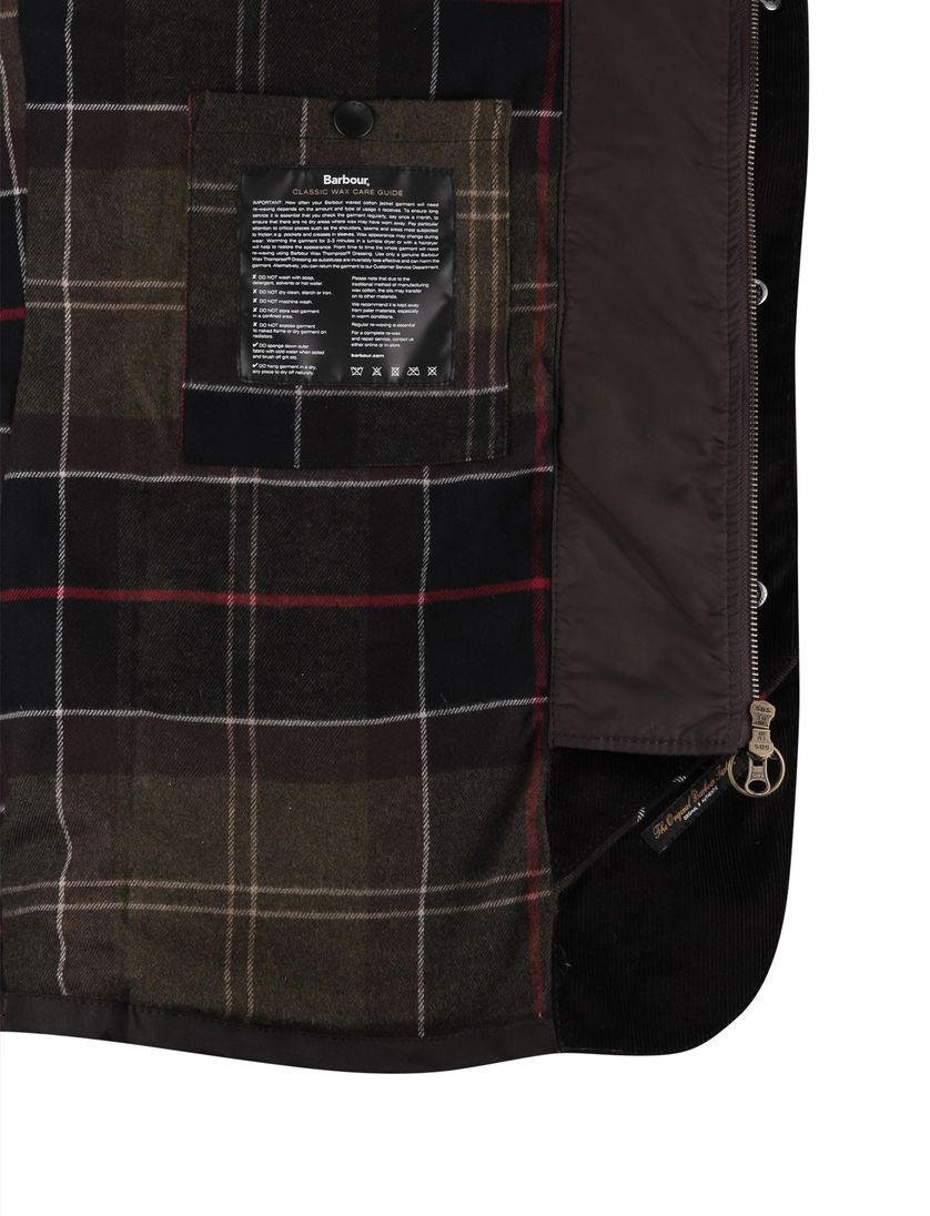 Barbour winterjas normale fit effen bruin