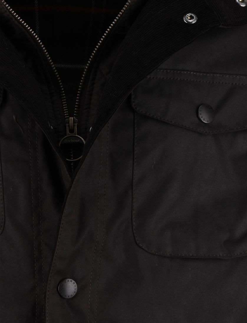 Barbour winterjas normale fit effen bruin