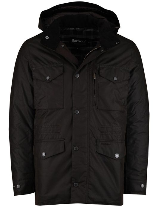 Barbour bruin effen winterjas normale fit