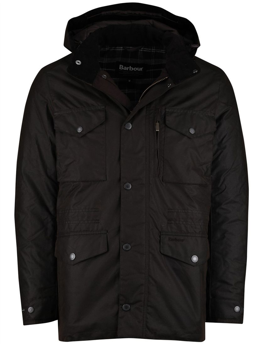 Barbour winterjas bruin effen normale fit