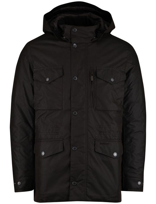 Barbour bruin effen winterjas normale fit