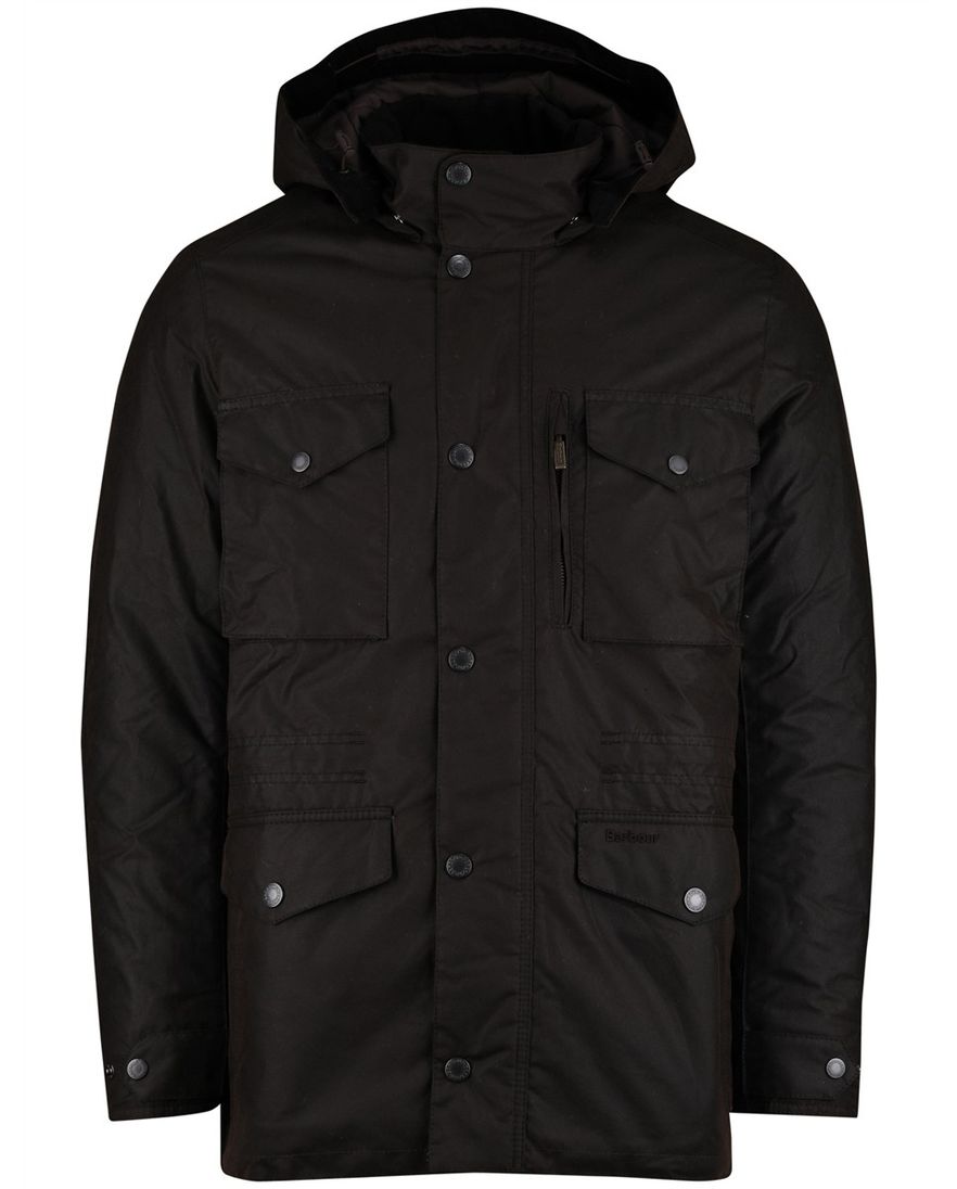 Barbour bruin effen winterjas normale fit