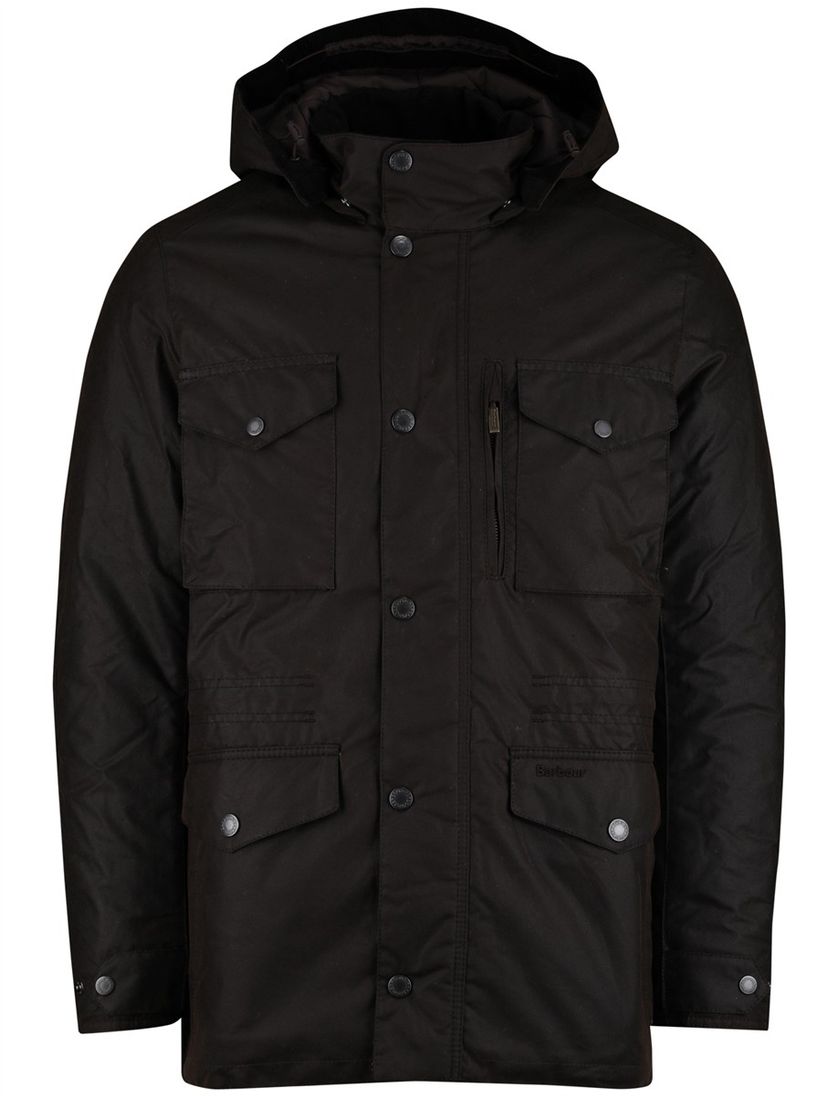 Barbour winterjas bruin effen normale fit