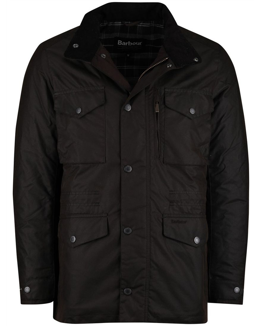 Barbour bruin effen winterjas normale fit