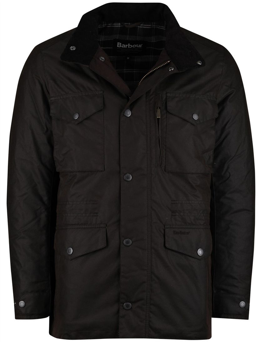 Barbour winterjas bruin effen normale fit