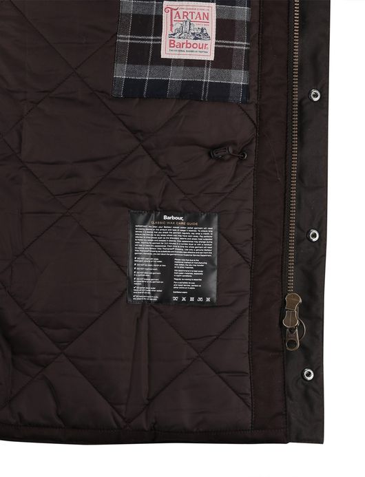 Barbour bruin effen winterjas normale fit